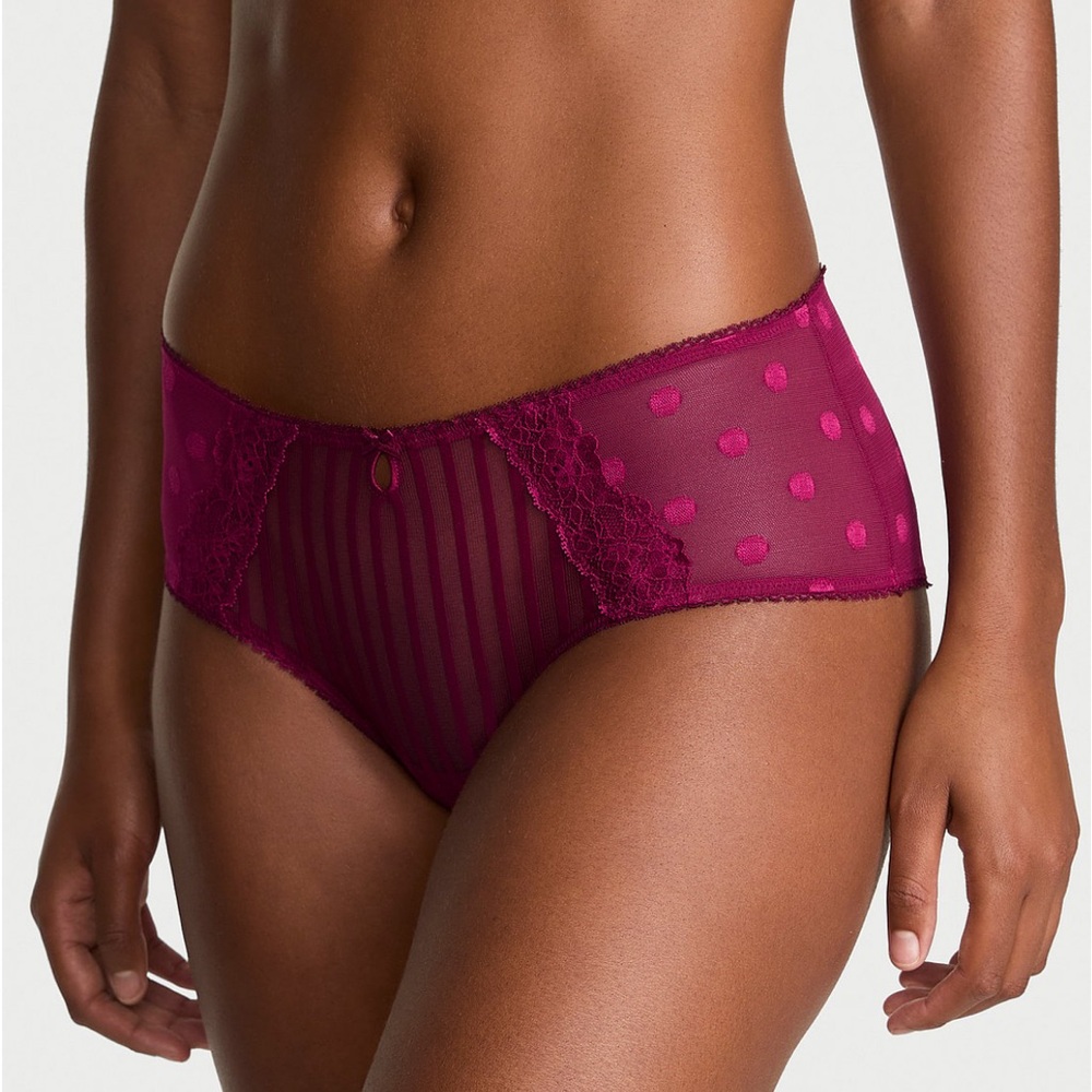 NWT Victoria’s Secret Lacie Lace Up Bow Cheeky Panty.